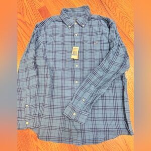 Vineyard Vines Men's Blue Checkered Shirt